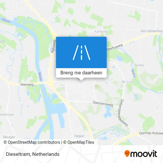 Dieseltram kaart