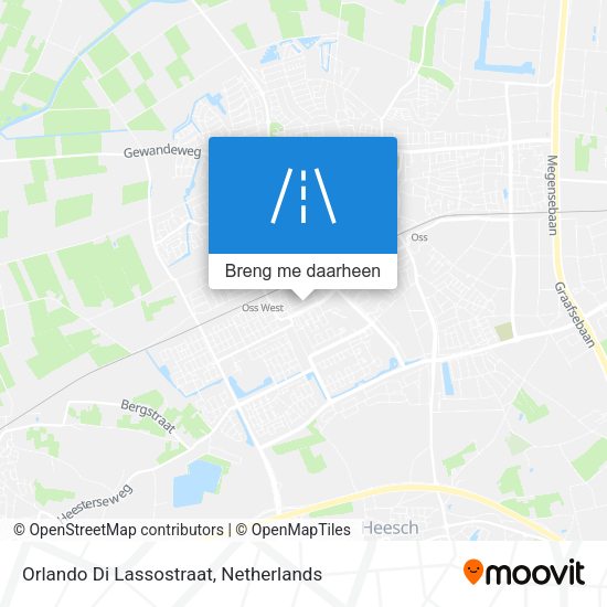 Orlando Di Lassostraat kaart