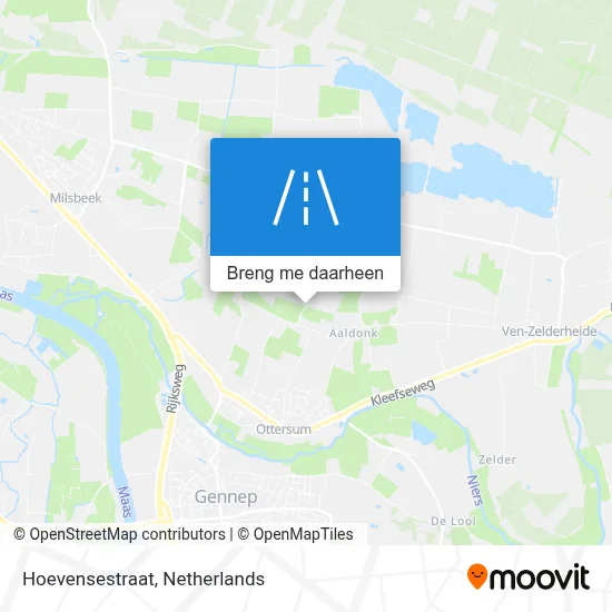 Hoevensestraat kaart