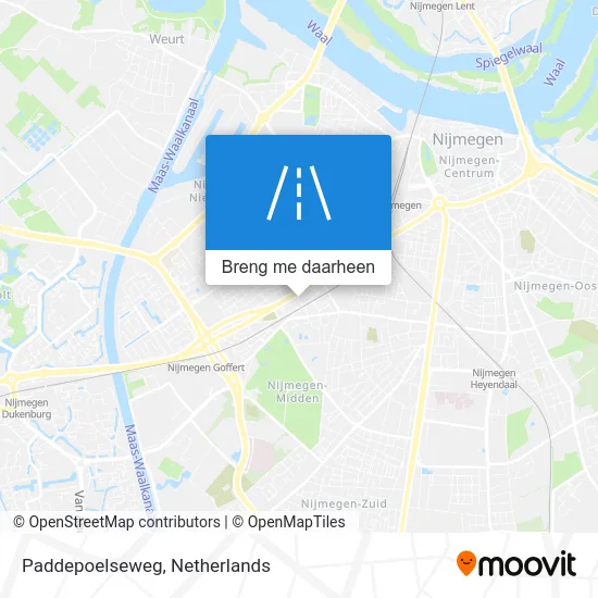 Paddepoelseweg kaart