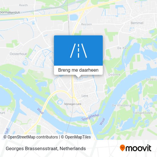 Georges Brassensstraat kaart