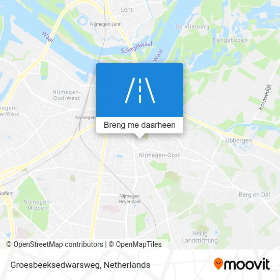 Groesbeeksedwarsweg kaart