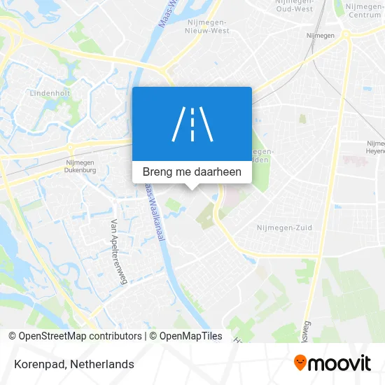 Korenpad kaart