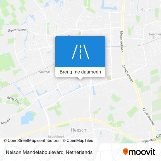 Nelson Mandelaboulevard kaart