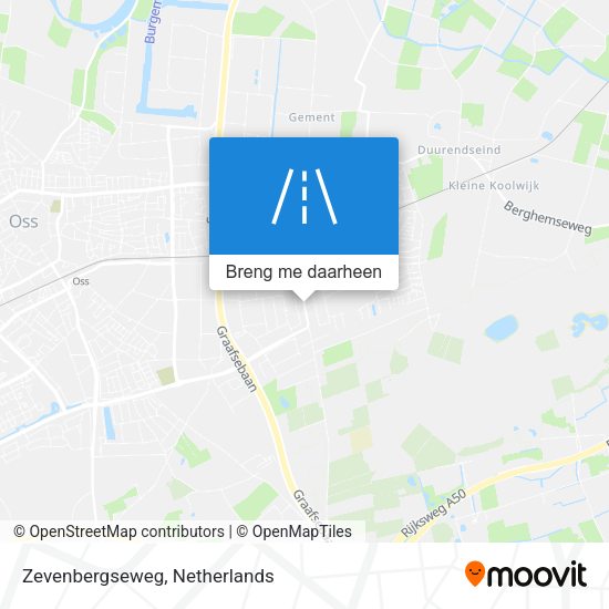 Zevenbergseweg kaart