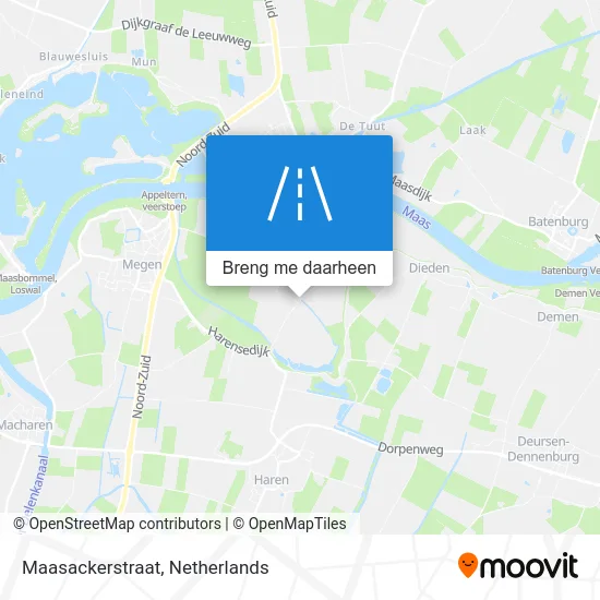 Maasackerstraat kaart