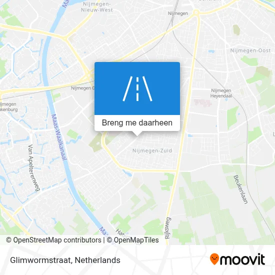 Glimwormstraat kaart