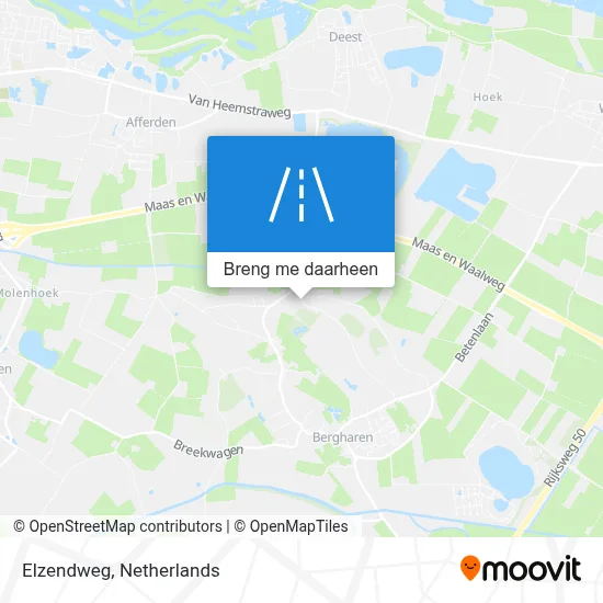 Elzendweg kaart