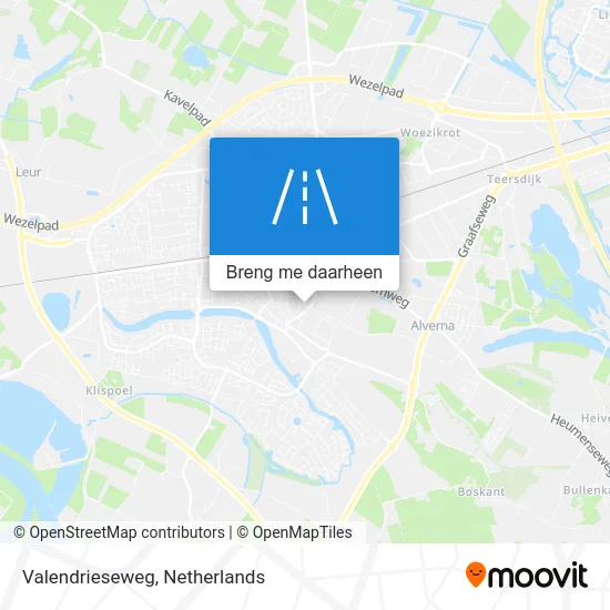 Valendrieseweg kaart