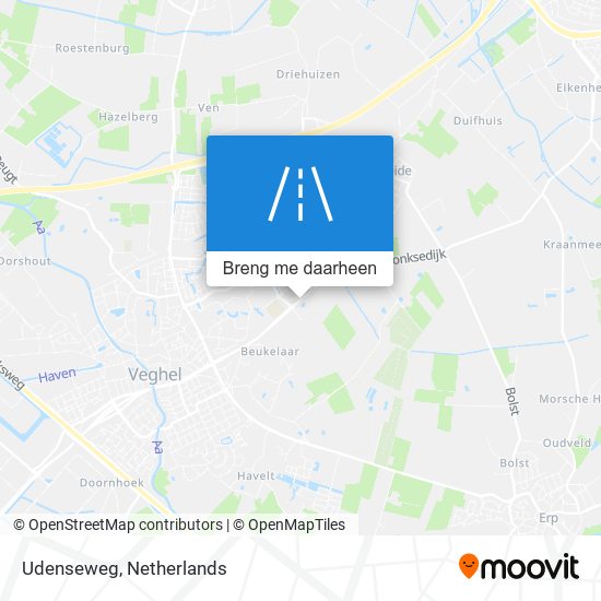 Udenseweg kaart