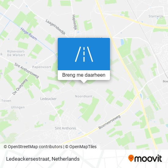 Ledeackersestraat kaart