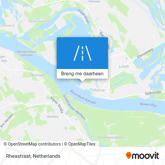 Rheastraat kaart