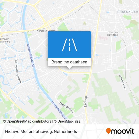 Nieuwe Mollenhutseweg kaart
