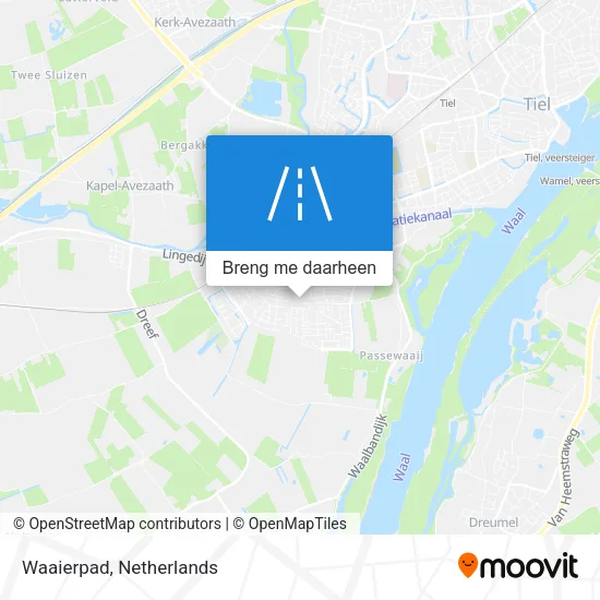 Waaierpad kaart