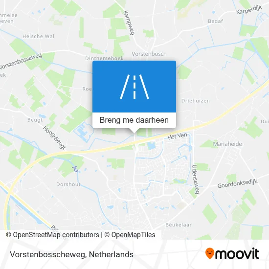 Vorstenbosscheweg kaart