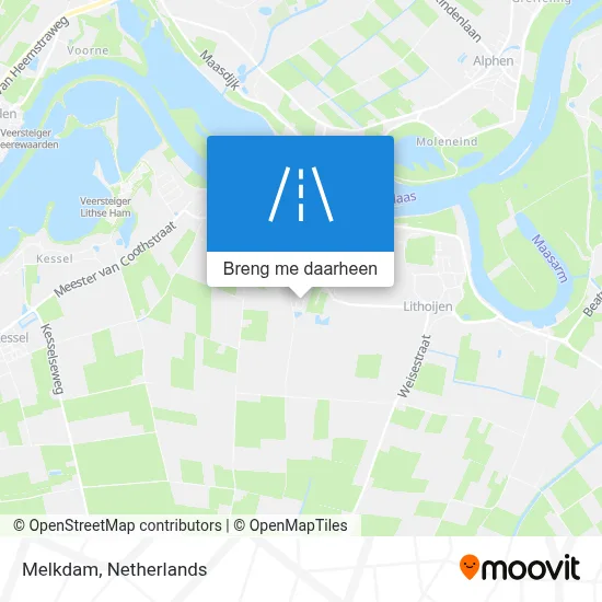 Melkdam kaart