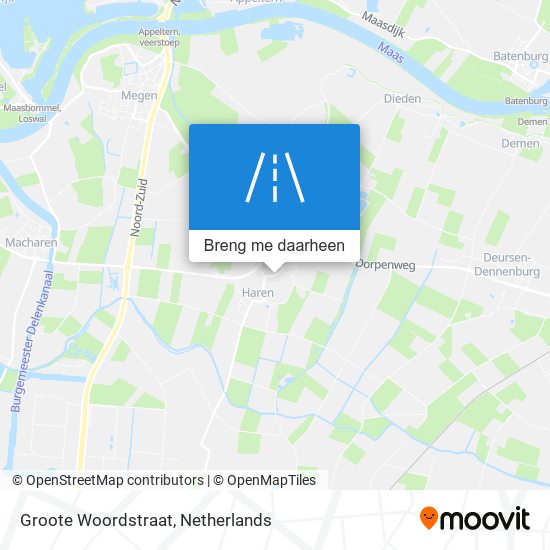 Groote Woordstraat kaart