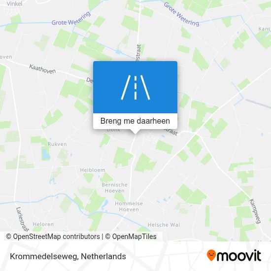 Krommedelseweg kaart