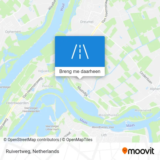 Ruivertweg kaart