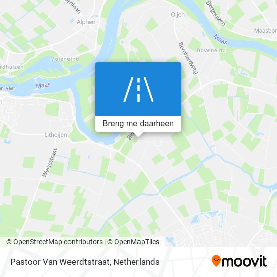 Pastoor Van Weerdtstraat kaart