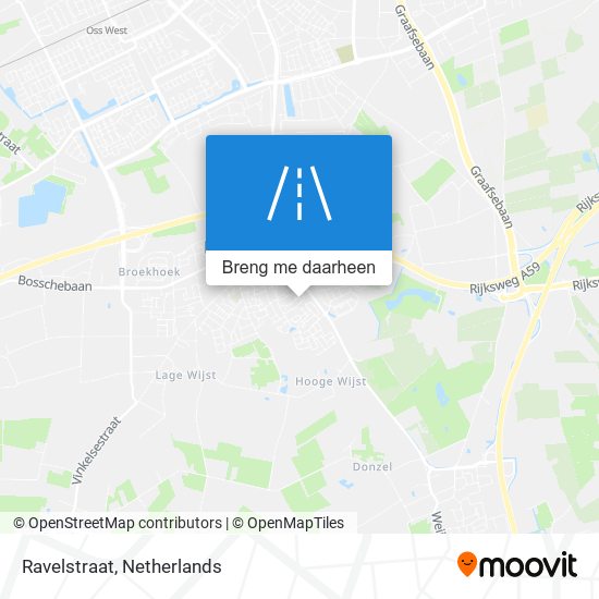 Ravelstraat kaart