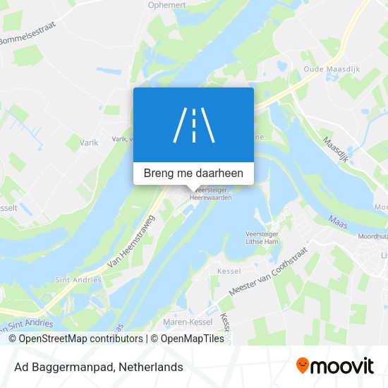 Ad Baggermanpad kaart