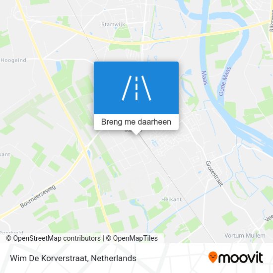 Wim De Korverstraat kaart