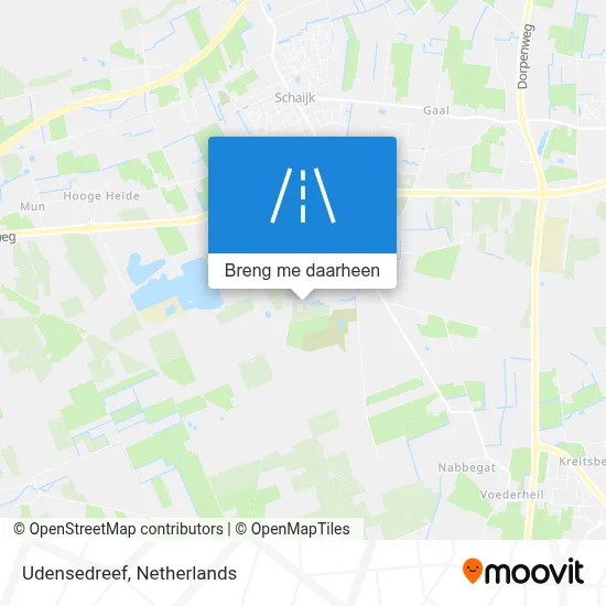 Udensedreef kaart
