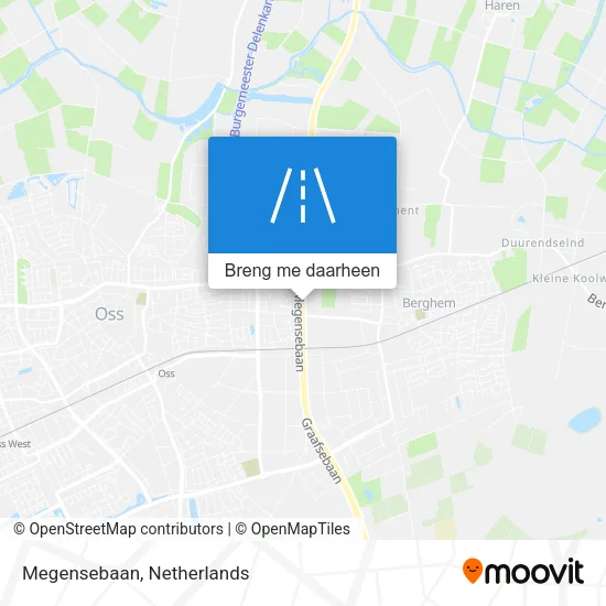 Megensebaan kaart