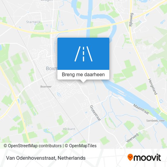 Van Odenhovenstraat kaart
