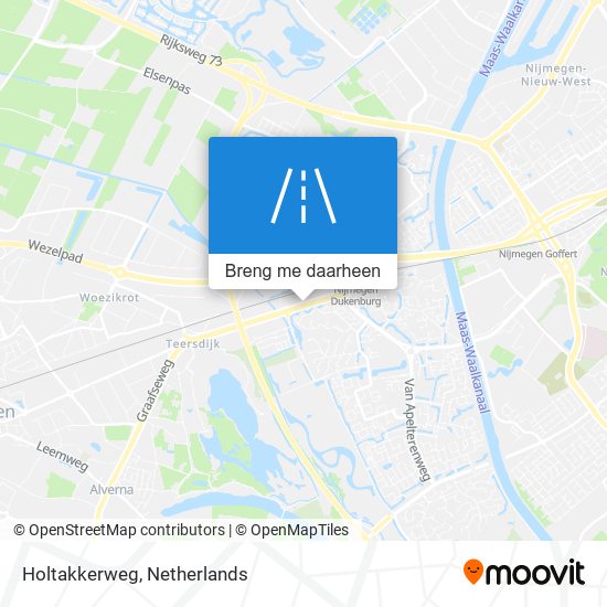 Holtakkerweg kaart