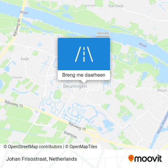 Johan Frisostraat kaart