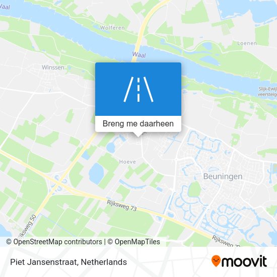 Piet Jansenstraat kaart