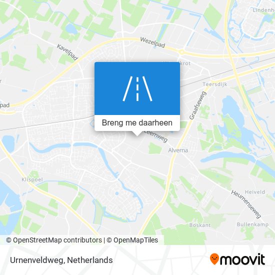 Urnenveldweg kaart