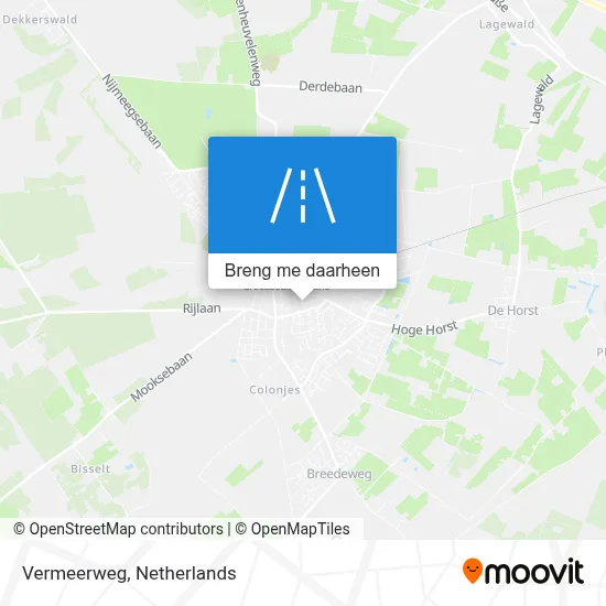Vermeerweg kaart