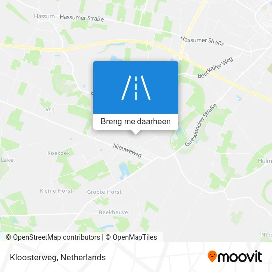 Kloosterweg kaart