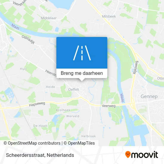 Scheerdersstraat kaart