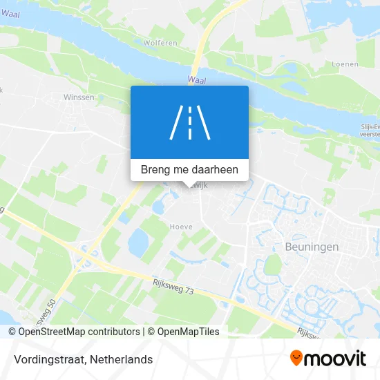 Vordingstraat kaart