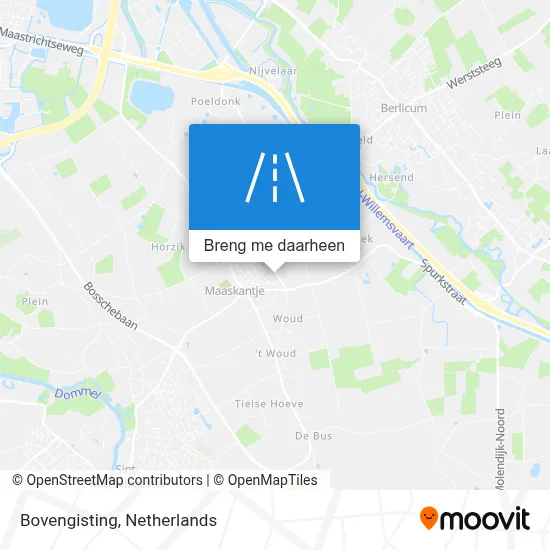 Bovengisting kaart
