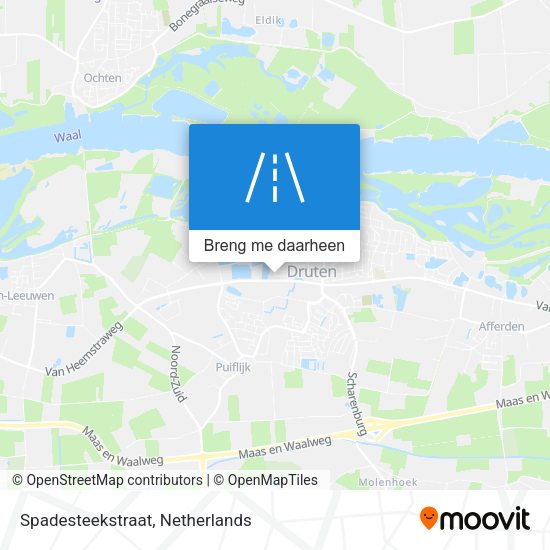 Spadesteekstraat kaart