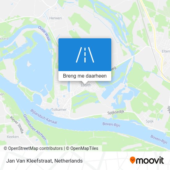 Jan Van Kleefstraat kaart