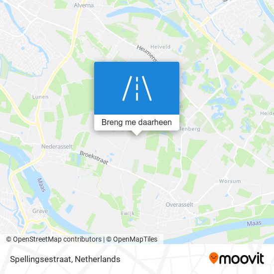 Spellingsestraat kaart