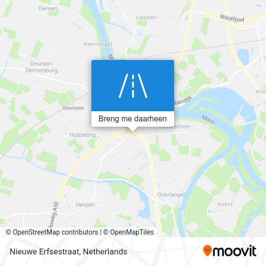 Nieuwe Erfsestraat kaart