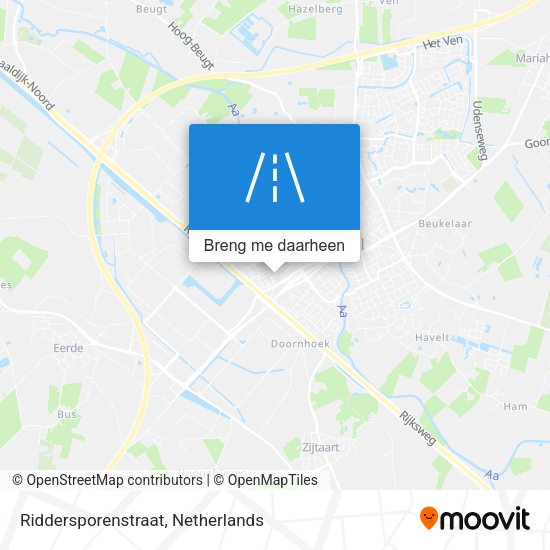 Riddersporenstraat kaart