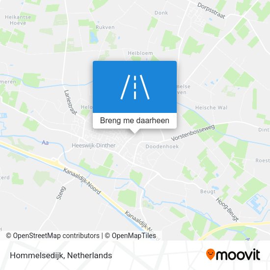 Hommelsedijk kaart