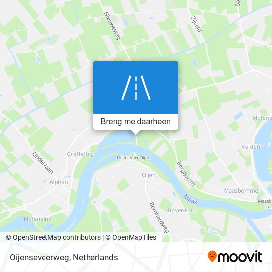 Oijenseveerweg kaart