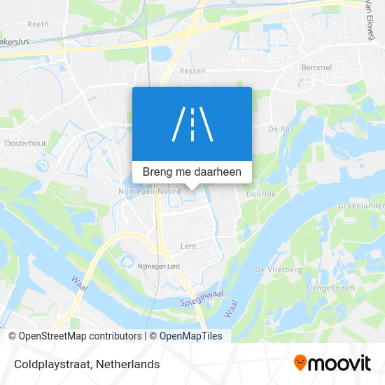 Coldplaystraat kaart