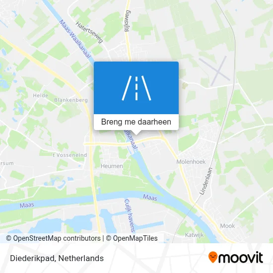 Diederikpad kaart