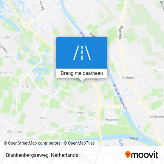 Blankenbergseweg kaart