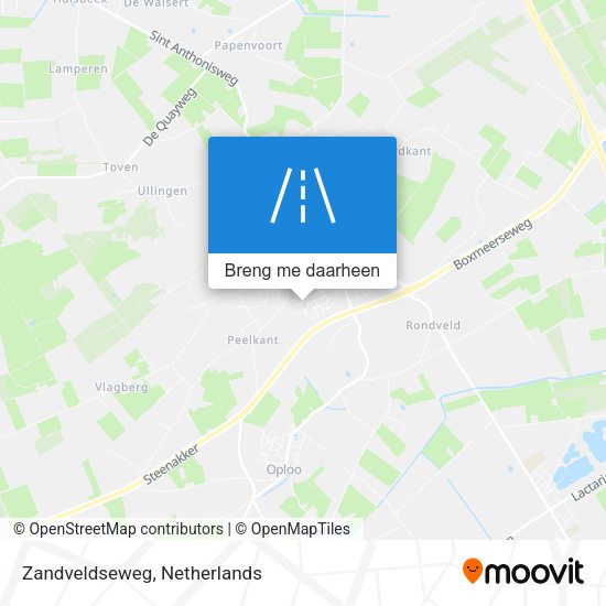 Zandveldseweg kaart